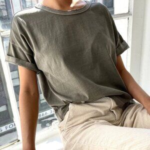 Le Bon Shoppe Vintage Fille Tee in Army Size M